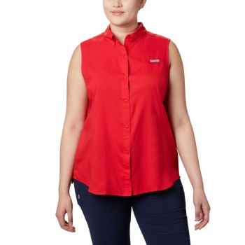 Dámské Košile Columbia PFG Tamiami Sleeveless Plus Size Červené FVPTBA657